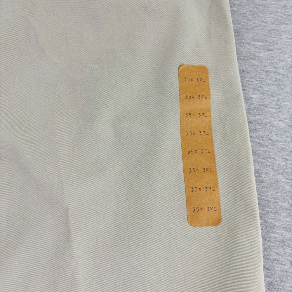 J.Crew Broken-In Chino Pants Mens 35x32 Khaki Tan Cotton Straight Leg NEW - Picture 7 of 10